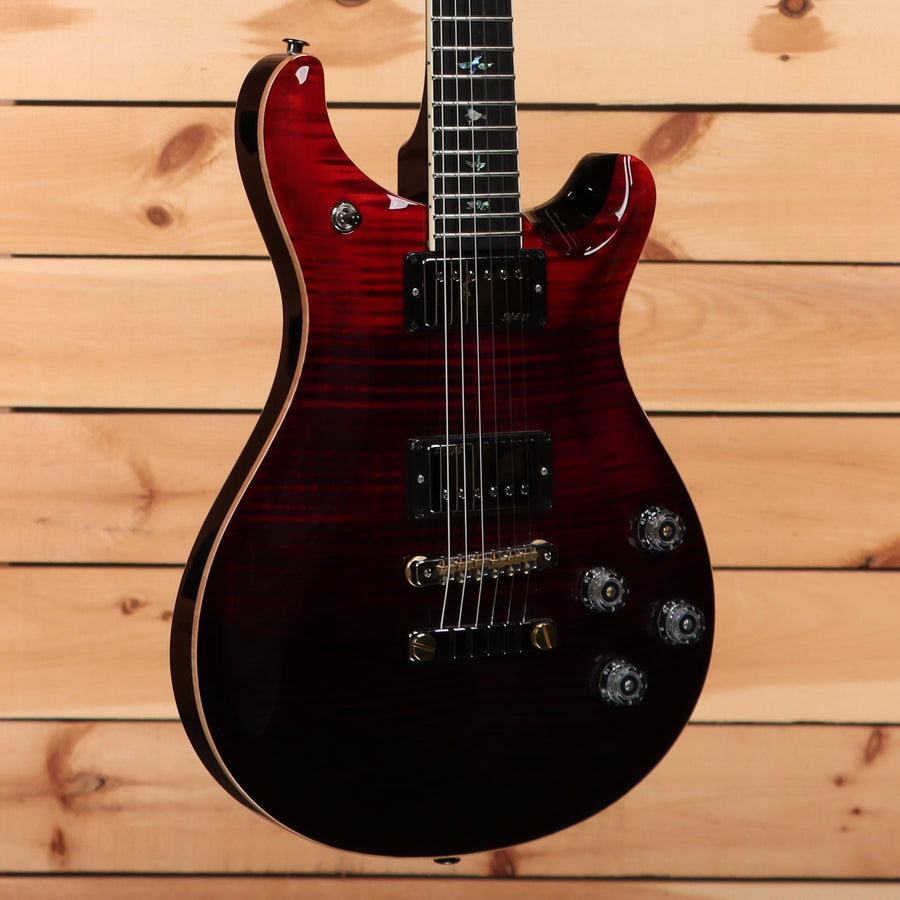 Paul Reed Smith McCarty 594 electric guitar Fire Red to Gray Black Fade with dual humbuckers and African Blackwood fretboard