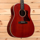 Eastman E10SSV dreadnought acoustic guitar antique red finish with white binding