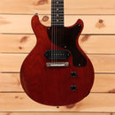 Eastman SB55 semi-hollow body electric guitar antique classic red with black pickguard and dual humbuckers