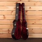 Taylor 222cek-dlx pre-owned acoustic guitar shaded edgeburst with gold hardware and burgundy velvet-lined case