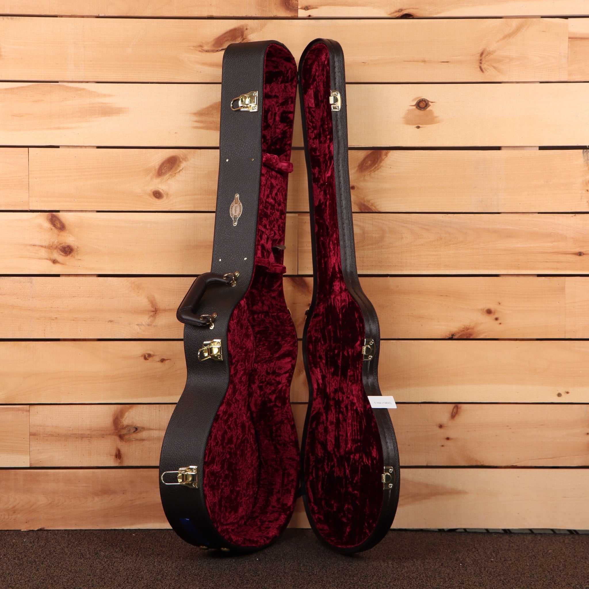 Taylor 222cek-dlx pre-owned acoustic guitar shaded edgeburst with gold hardware and burgundy velvet-lined case