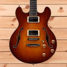 Eastman T184MX semi-hollow electric guitar Goldburst with dual humbuckers and f-holes