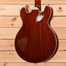 Eastman T184MX semi-hollow body electric guitar goldburst finish with f-holes and cream binding
