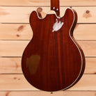 Eastman T184MX semi-hollow body electric guitar goldburst finish with f-holes and cream binding