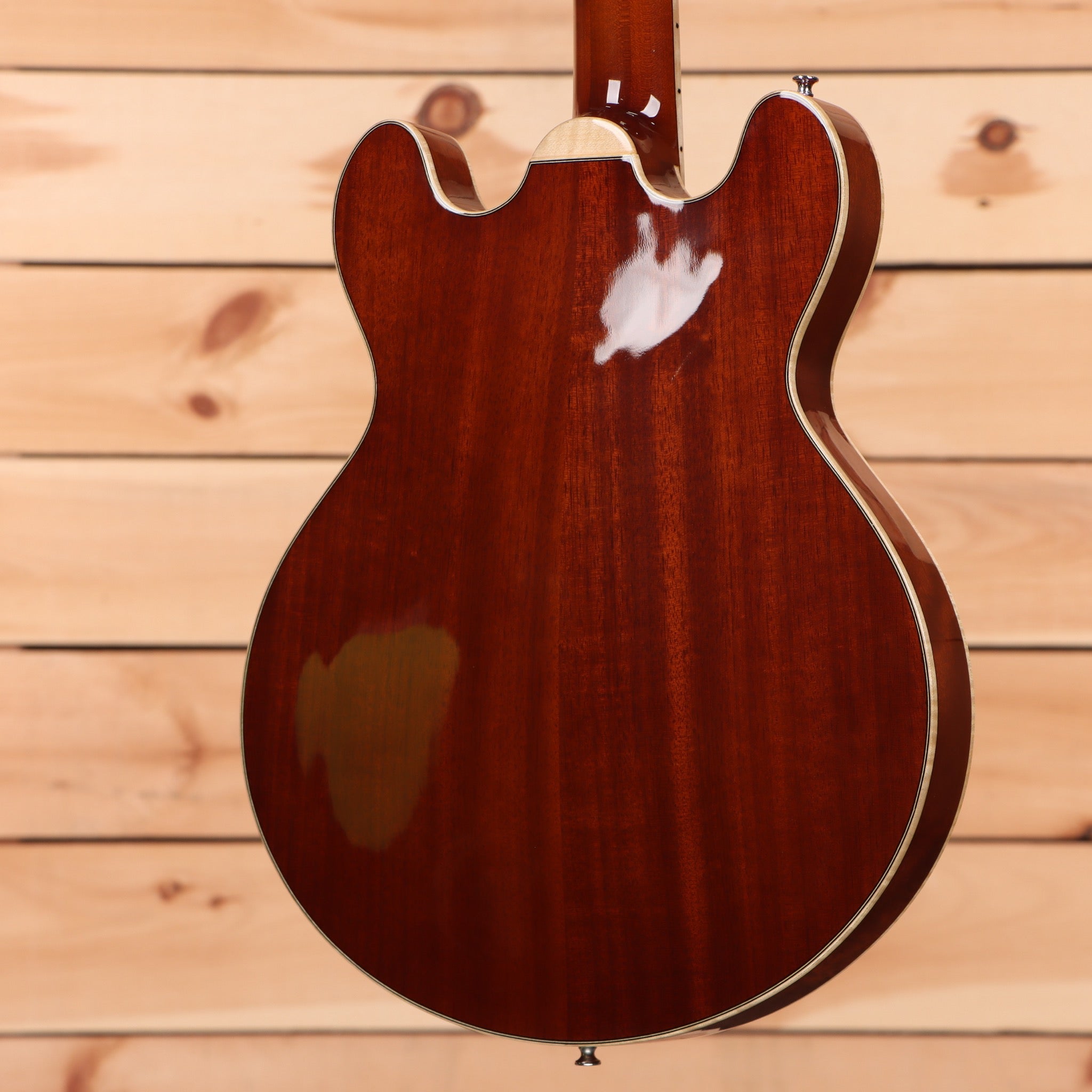 Eastman T184MX semi-hollow body electric guitar goldburst finish with f-holes and cream binding