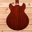 Eastman T184MX semi-hollow body electric guitar Goldburst with f-holes and maple neck