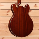 Eastman T184MX semi-hollow electric guitar goldburst finish with maple binding and f-holes