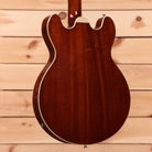 Eastman T184MX semi-hollow electric guitar goldburst finish with maple binding and f-holes