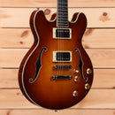 Eastman T184mx semi-hollow electric guitar Goldburst with dual humbucker pickups and f-holes