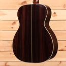 Santa Cruz OM Custom acoustic guitar natural finish with white binding and rosewood back