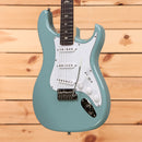 Paul Reed Smith SE Silver Sky electric guitar Stone Blue with white pickguard and maple neck