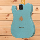 Fender Custom Shop Limited 1961 Telecaster Relic electric guitar Daphne Blue Sparkle with aged finish and single-coil pickups