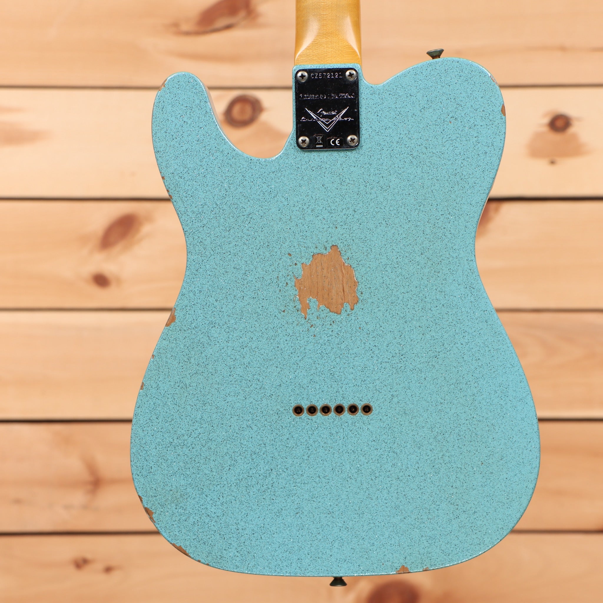 Fender Custom Shop Limited 1961 Telecaster Relic electric guitar Daphne Blue Sparkle with single-coil pickups