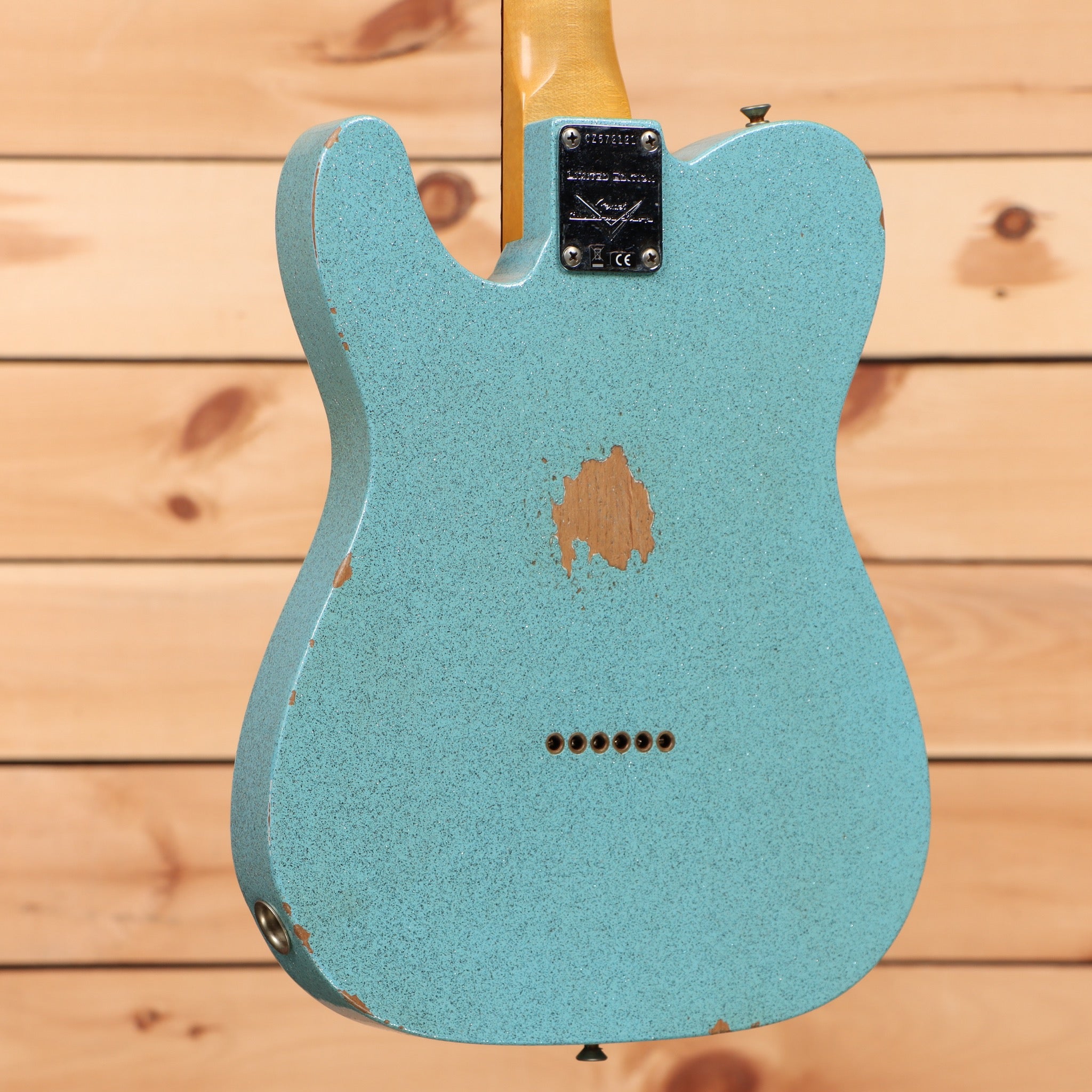 Fender Custom Shop Limited 1961 Telecaster Relic electric guitar Daphne Blue Sparkle aged finish with single-coil pickups