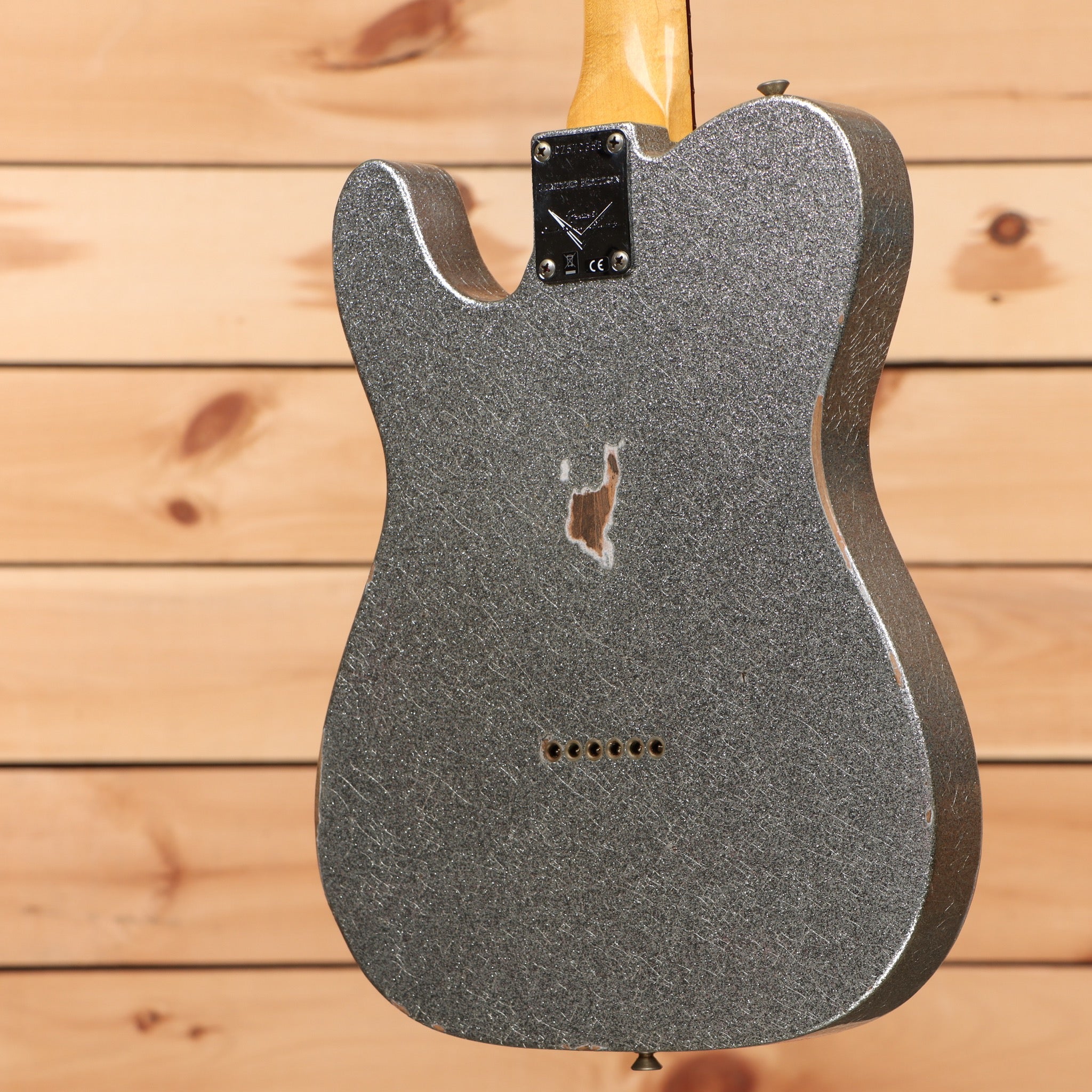 Fender Custom Shop Limited 1961 Telecaster electric guitar Aged Silver Sparkle relic with single-coil pickups