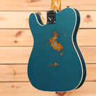 Fender Custom Shop Limited 1965 Telecaster Custom electric guitar Ocean Turquoise heavy relic finish with single-coil pickups