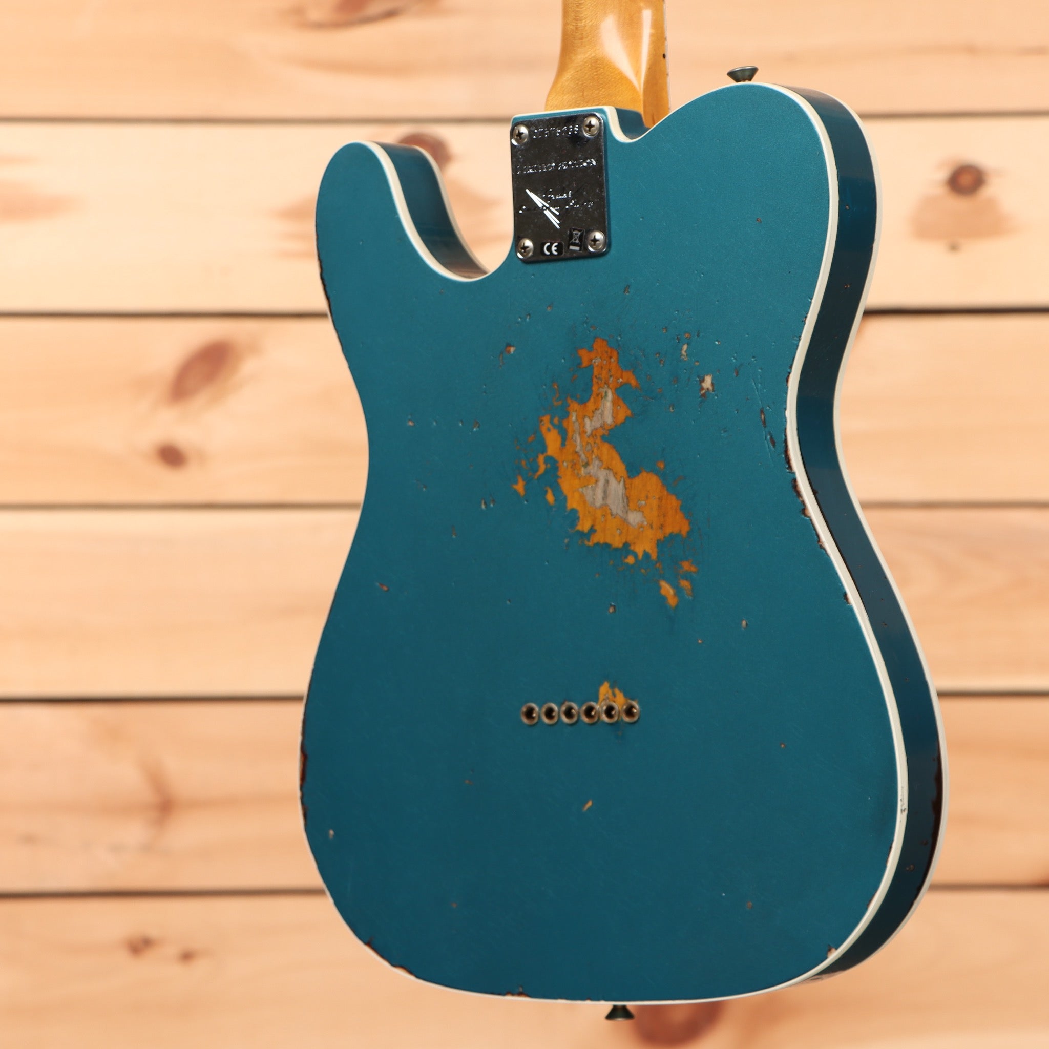 Fender Custom Shop Limited 1965 Telecaster Custom electric guitar Ocean Turquoise heavy relic finish with single-coil pickups