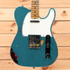 Fender Custom Shop Limited 1965 Telecaster Custom Heavy Relic - Ocean Turquoise over 3 Color Sunburst