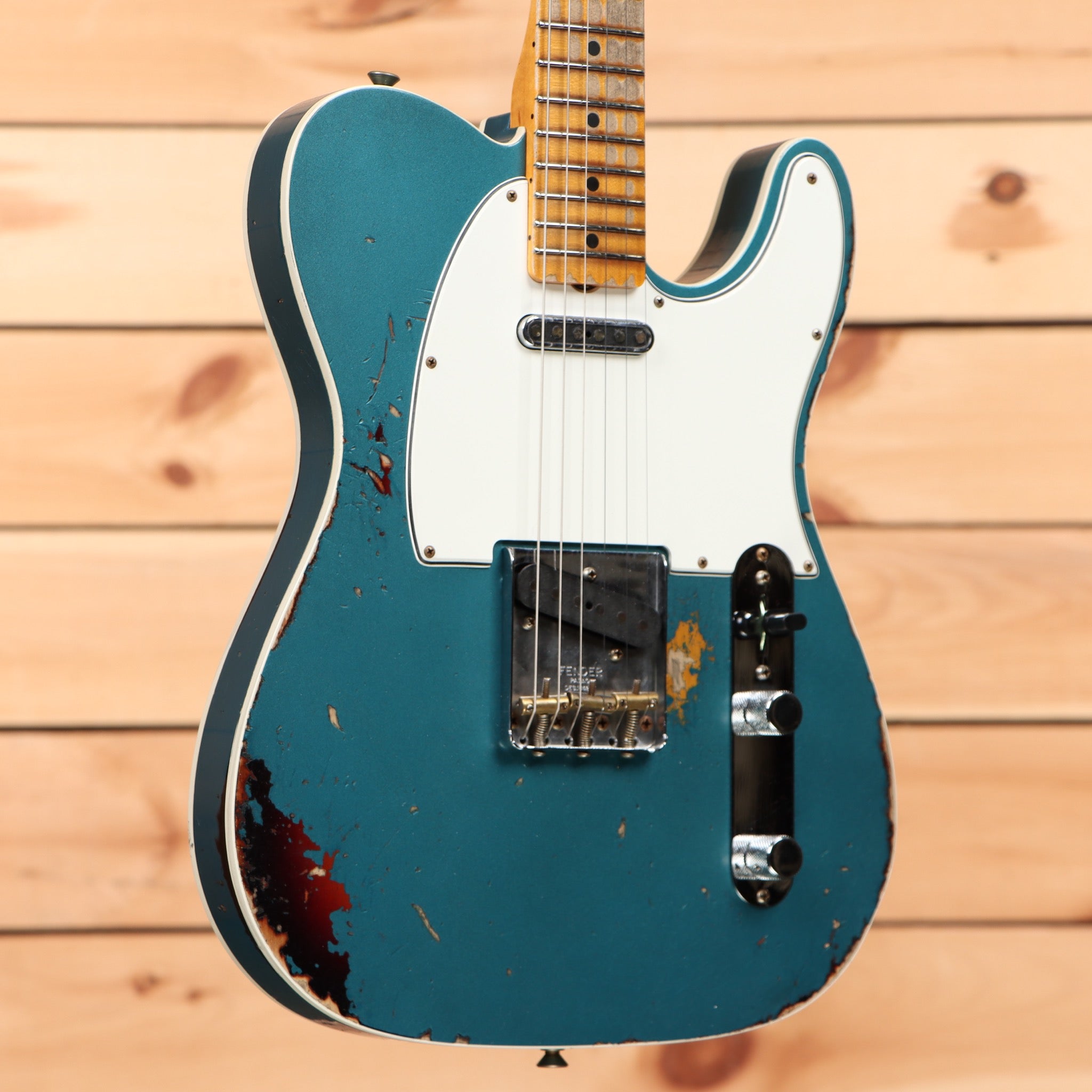 Fender Custom Shop Limited 1965 Telecaster Custom electric guitar Ocean Turquoise heavy relic finish single-coil pickup