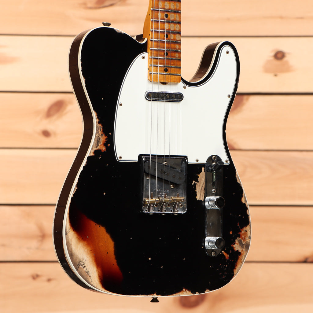 Fender Custom Shop Limited 1965 Telecaster Custom - Aged Black over 3 Color Sunburst