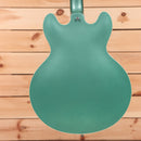 Gibson PSL-1964 ES-335 semi-hollow electric guitar Kerry Green with f-holes and dual humbuckers