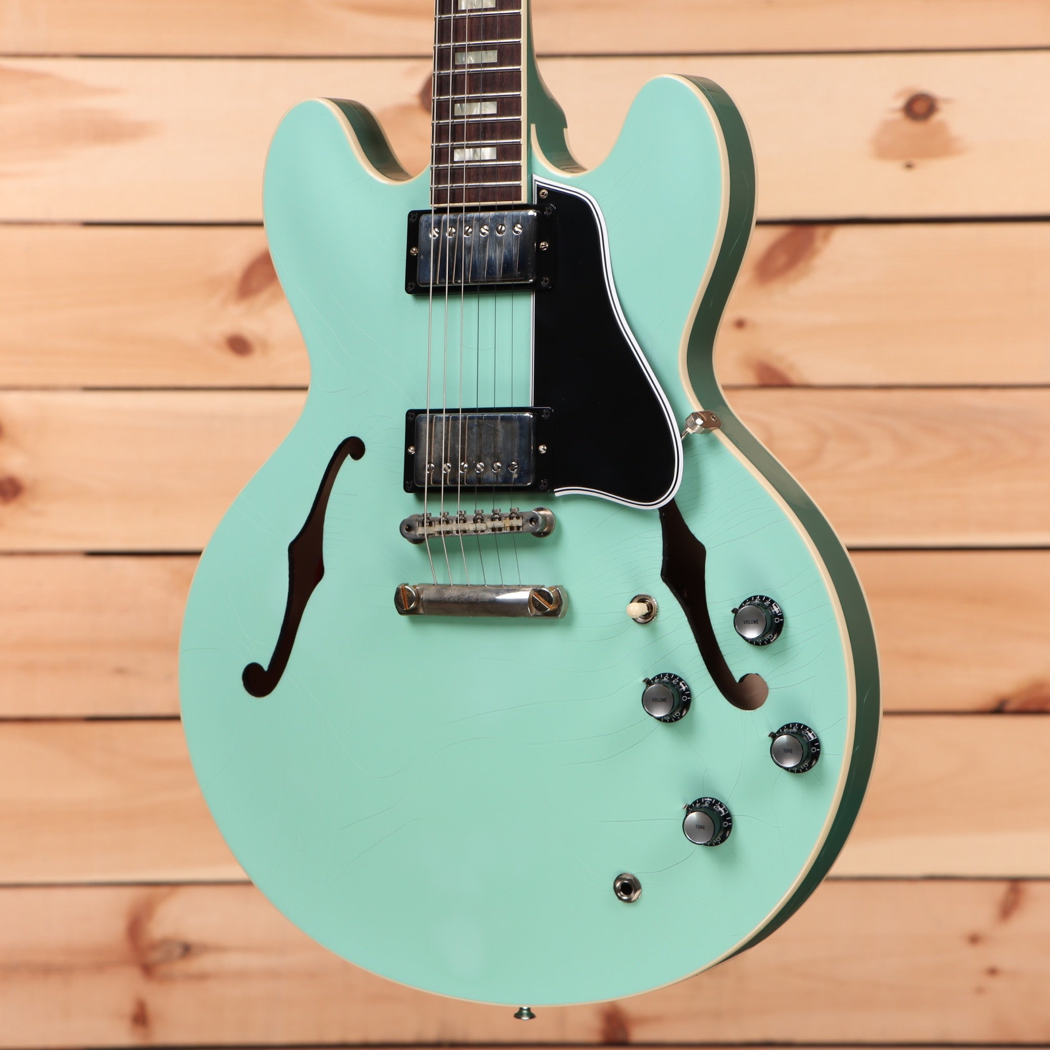 Gibson PSL 1964 ES-335 Ultra-Light semi-hollow electric guitar Kerry Green with dual humbuckers and f-holes