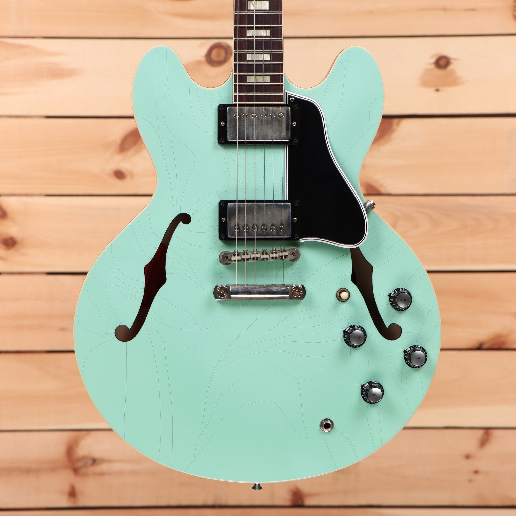 Gibson PSL-1964 ES-335 semi-hollow electric guitar Kerry Green with dual humbuckers and f-holes