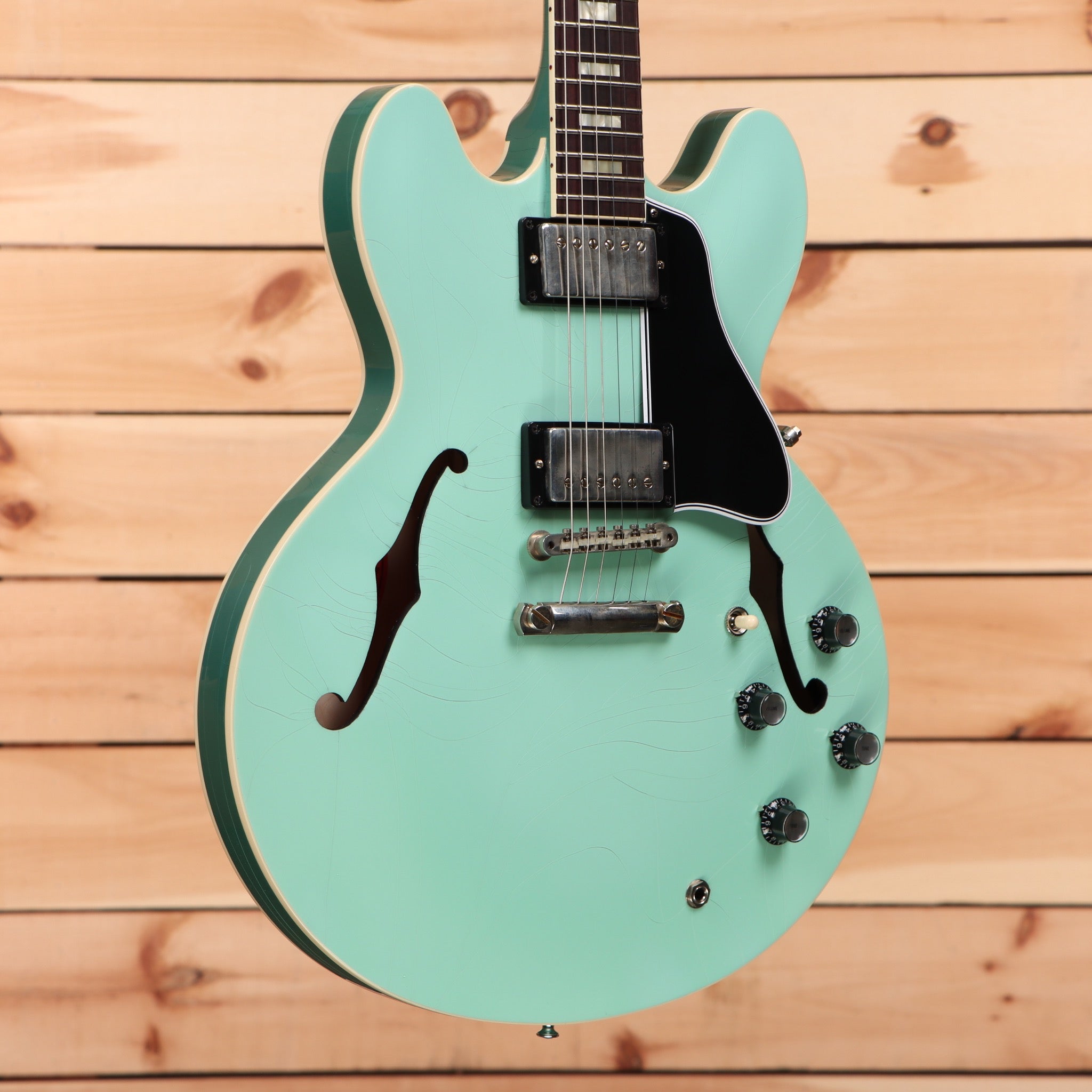 Gibson PSL-1964 ES-335 Ultra-Light semi-hollow electric guitar Kerry Green two-tone with dual humbuckers
