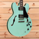 Gibson PSL-1964 ES335 semi-hollow electric guitar Kerry Green two-tone with dual humbuckers and f-holes