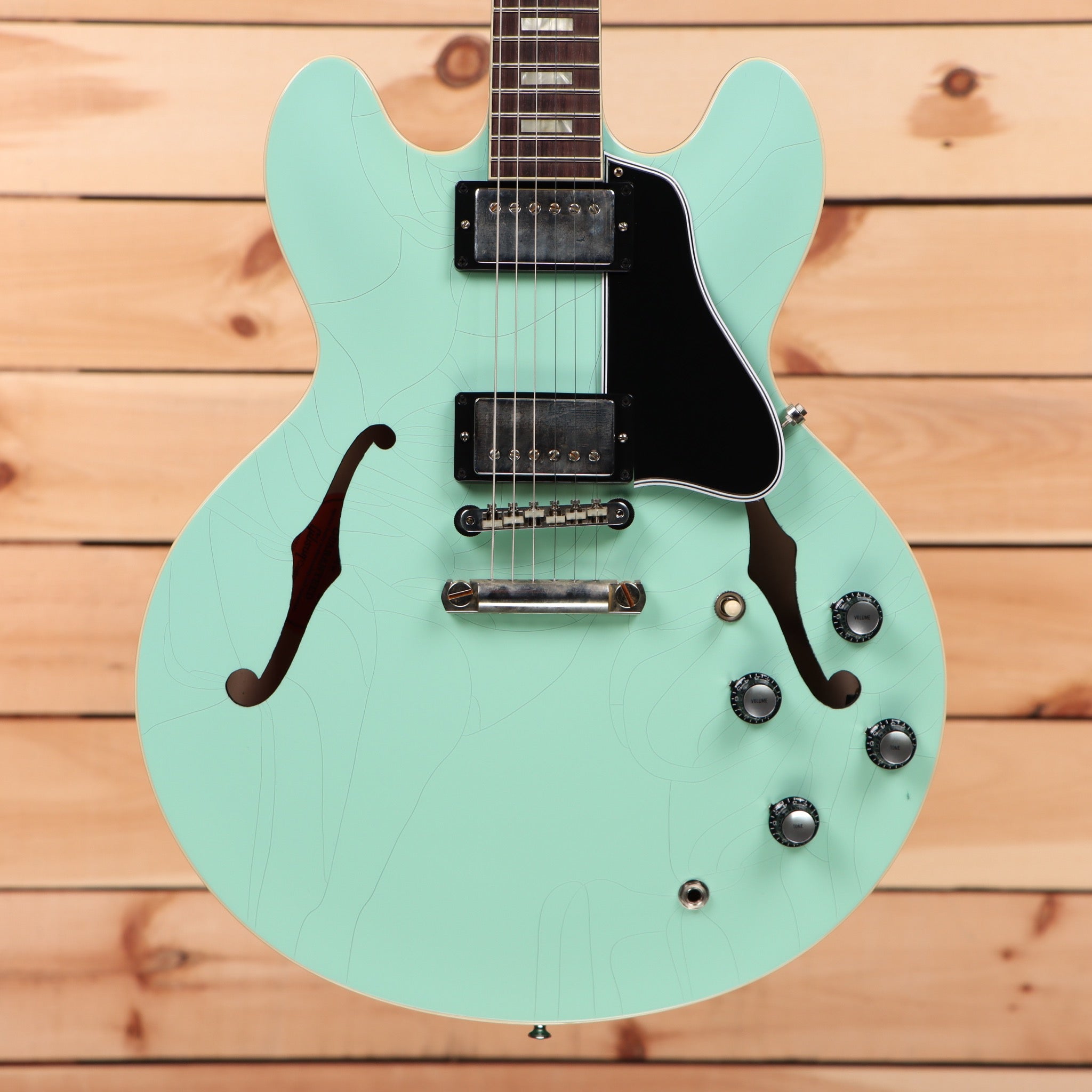 Gibson PSL-1964 ES335 semi-hollow electric guitar Kerry Green with dual humbuckers and f-holes