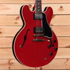 Gibson 1959 ES-335 semi-hollow electric guitar cardinal red with f-holes and dual humbuckers
