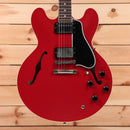 Gibson 1959 ES-335 semi-hollow electric guitar Cardinal Red with f-holes and dual humbuckers