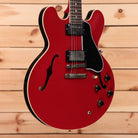 Gibson 1959 ES-335 semi-hollow electric guitar Cardinal Red with f-holes and dual humbuckers