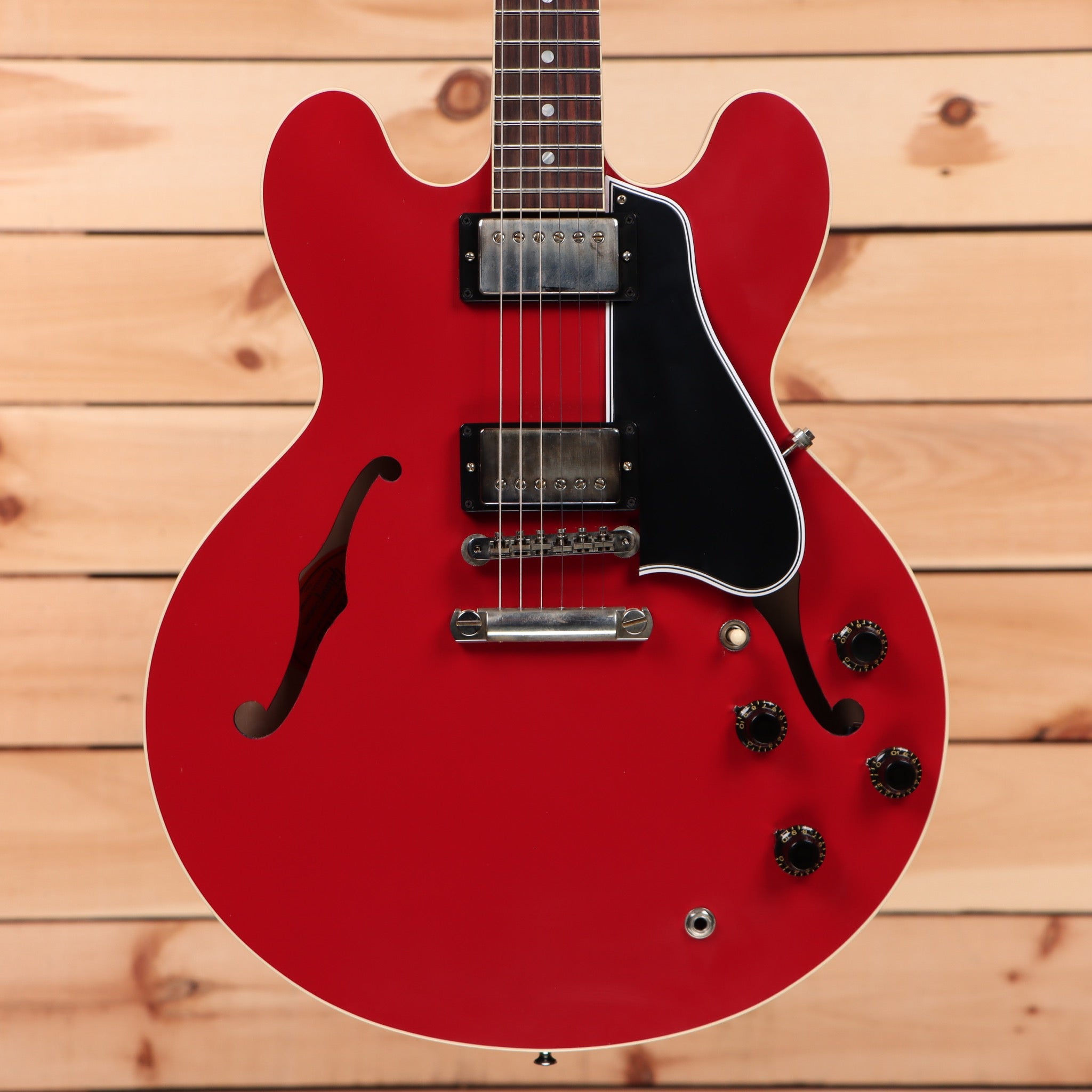 Gibson ES-335 semi-hollow body electric guitar Cardinal Red with dual humbuckers and f-holes