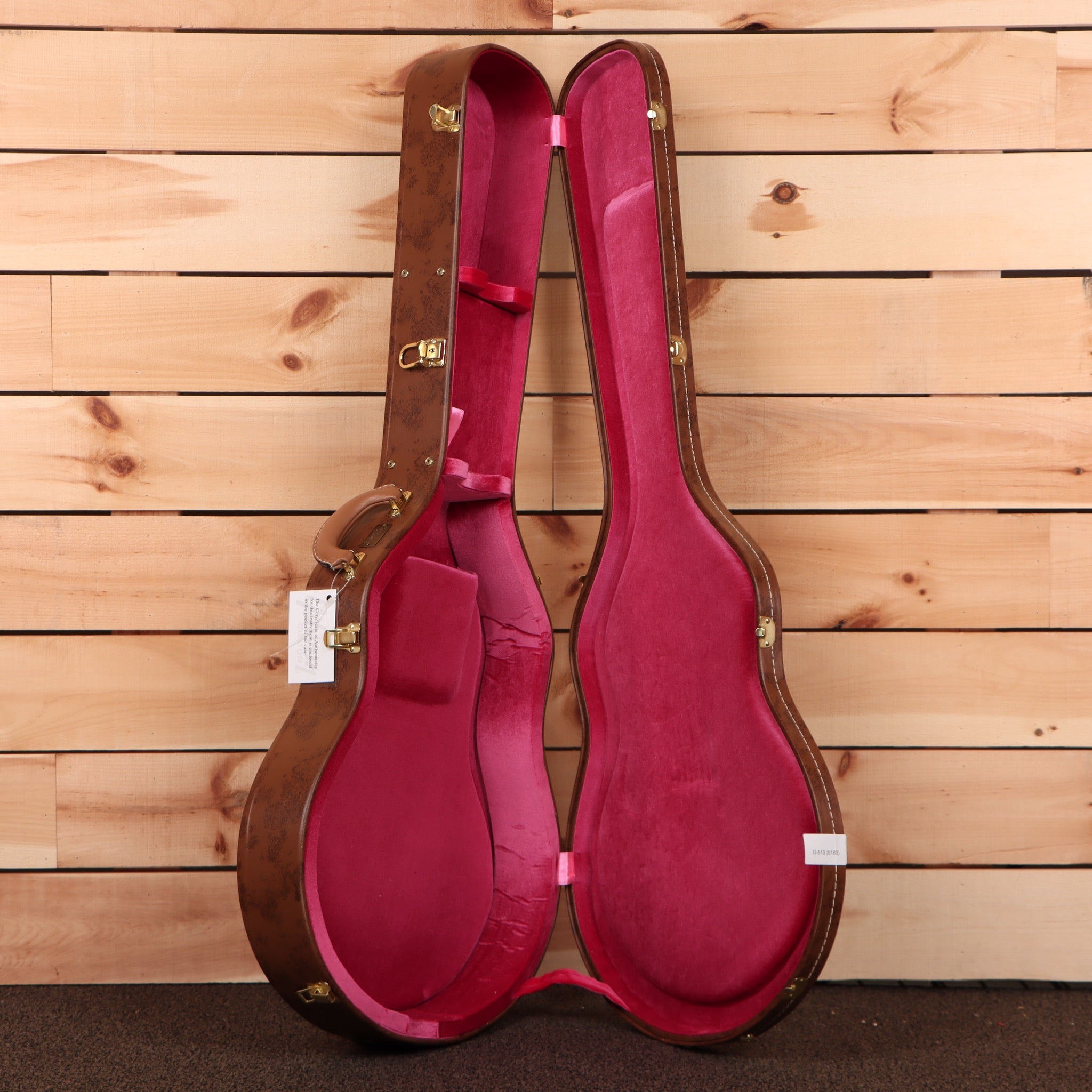 Gibson 1959 ES-335 semi-hollow electric guitar Cardinal Red with aged finish and burgundy velvet case interior