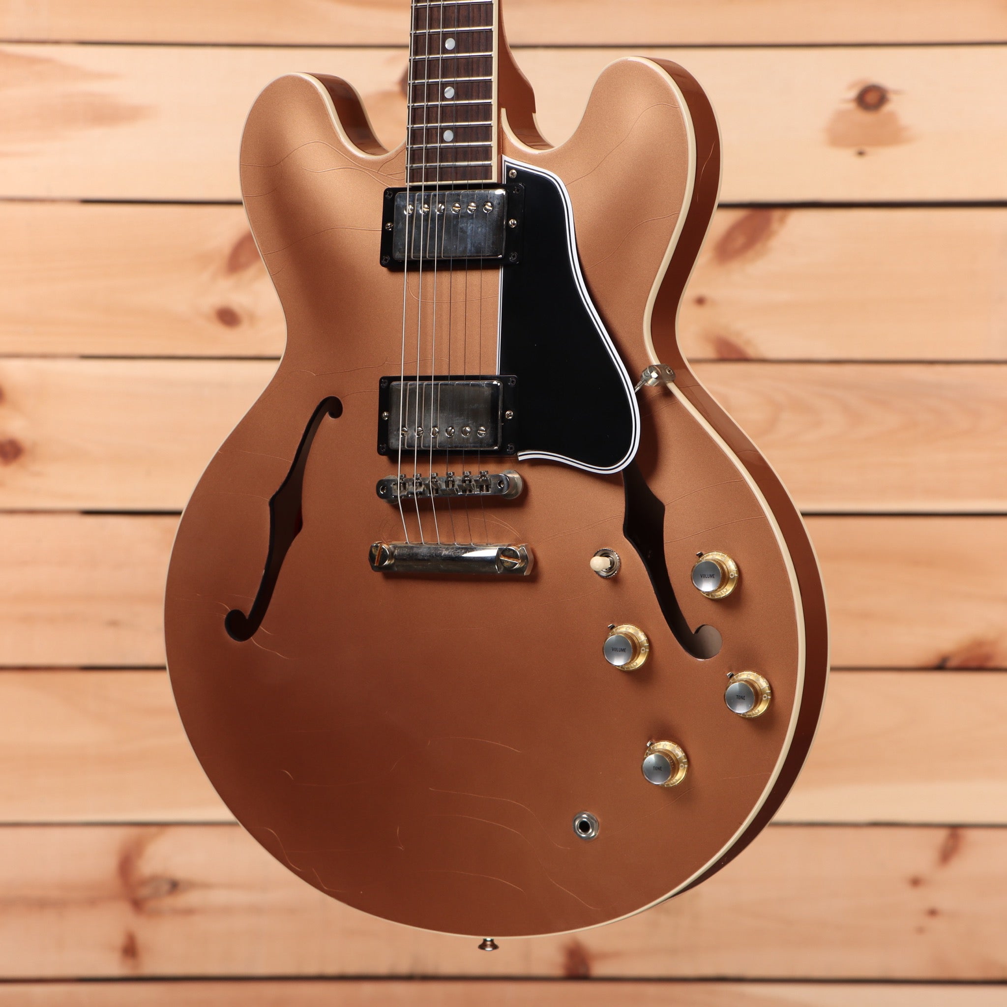 Gibson PSL-1961 ES-335 semi-hollow electric guitar Aged Copper with dual humbuckers and f-holes