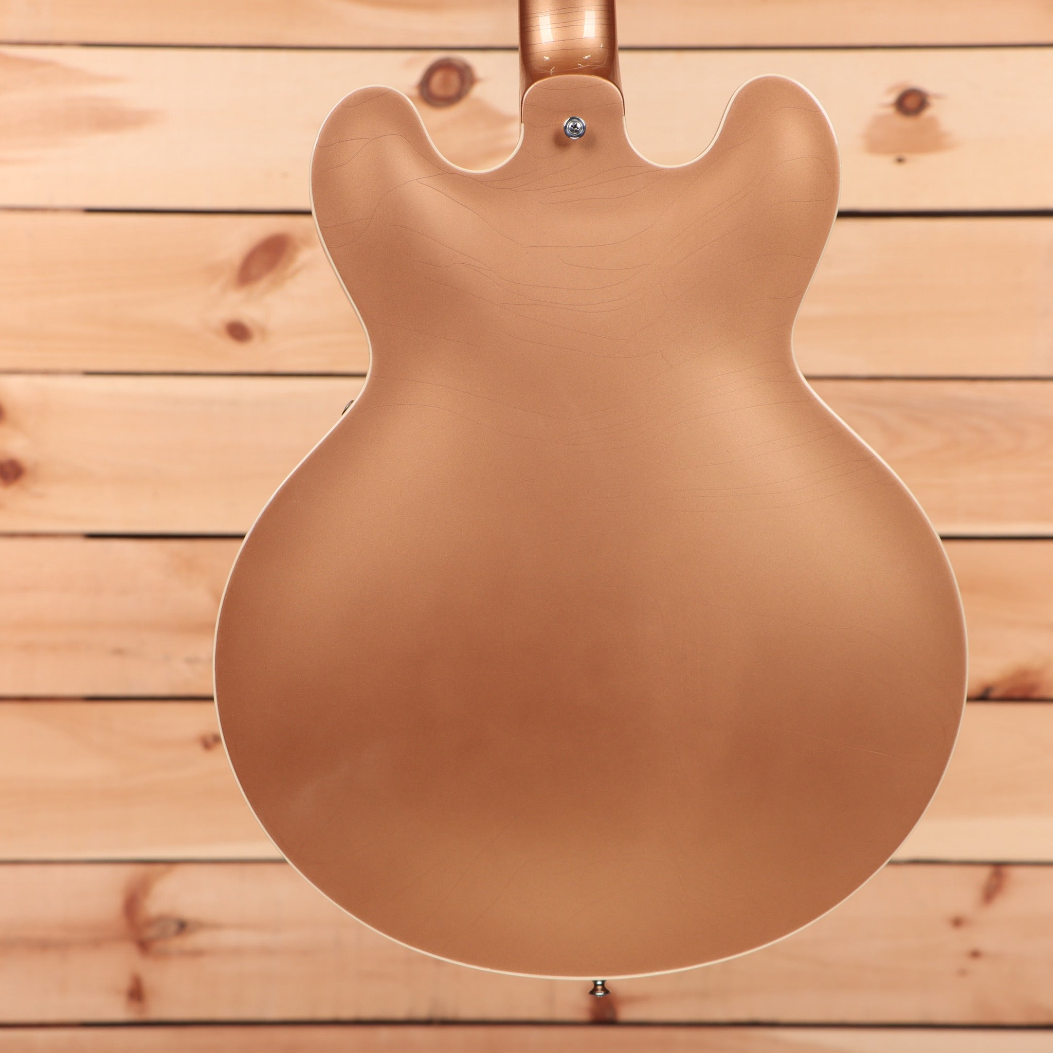 Gibson PSL-1961 ES-335 semi-hollow electric guitar Aged Copper with white binding and rounded cutaway body