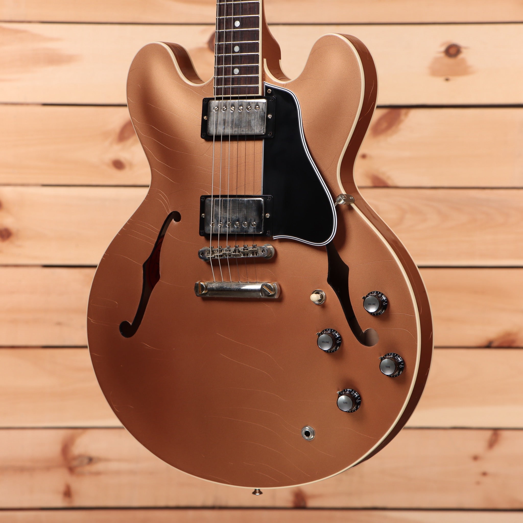 Gibson PSL-1961 ES-335 semi-hollow electric guitar aged copper with dual humbuckers and f-holes