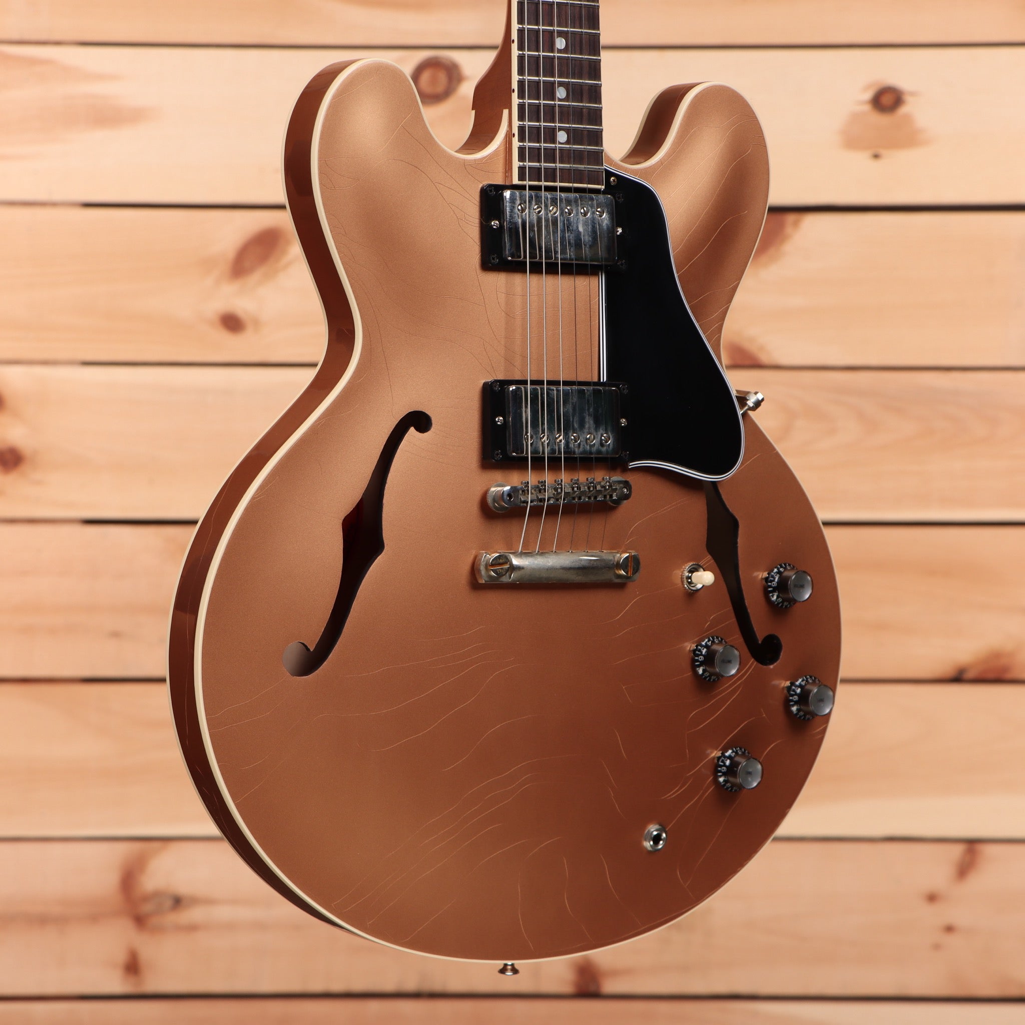 Gibson PSL-1961 ES-335 semi-hollow body electric guitar Aged Copper with dual humbuckers and f-holes
