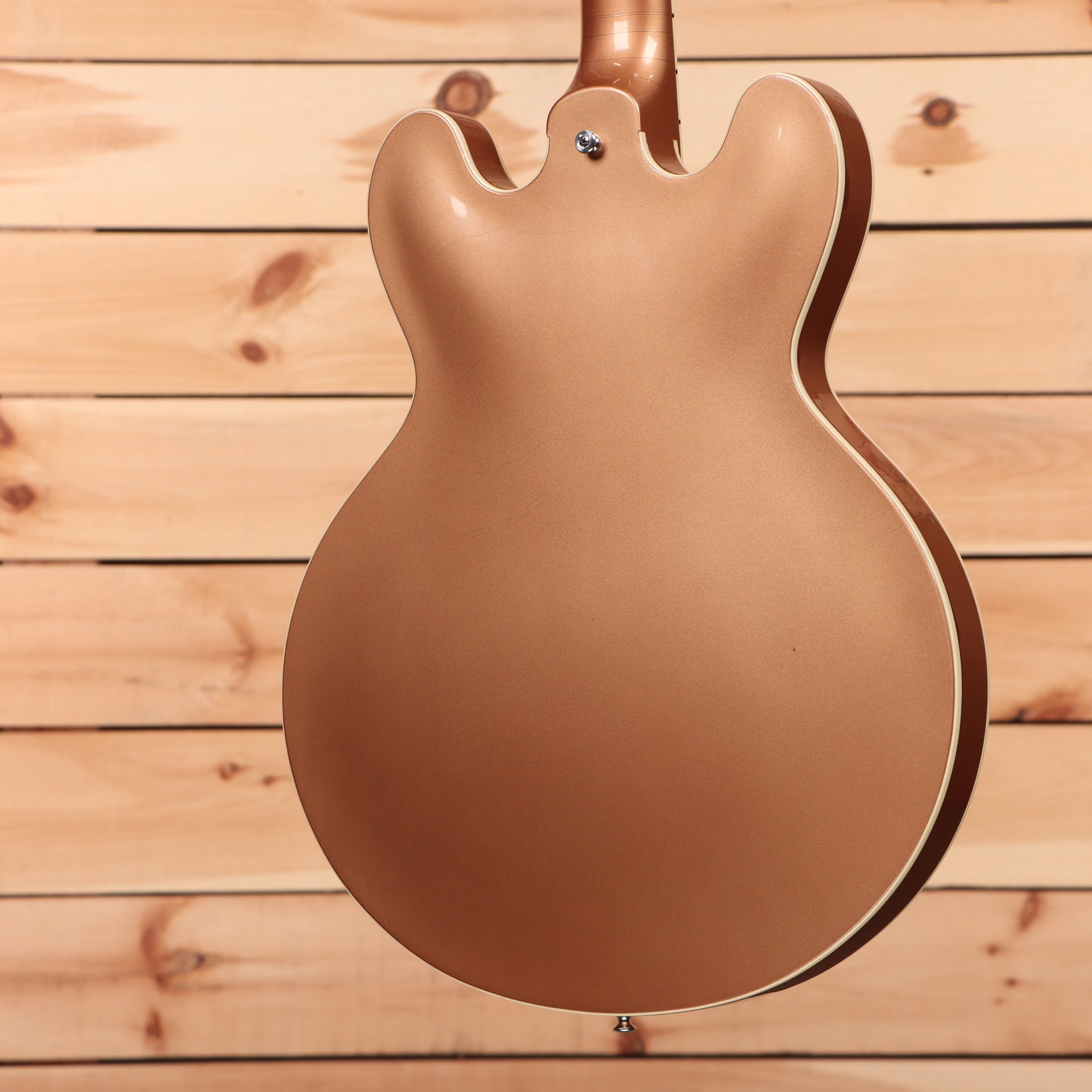 Gibson PSL-1961 ES-335 semi-hollow electric guitar Aged Copper with white binding and single cutaway