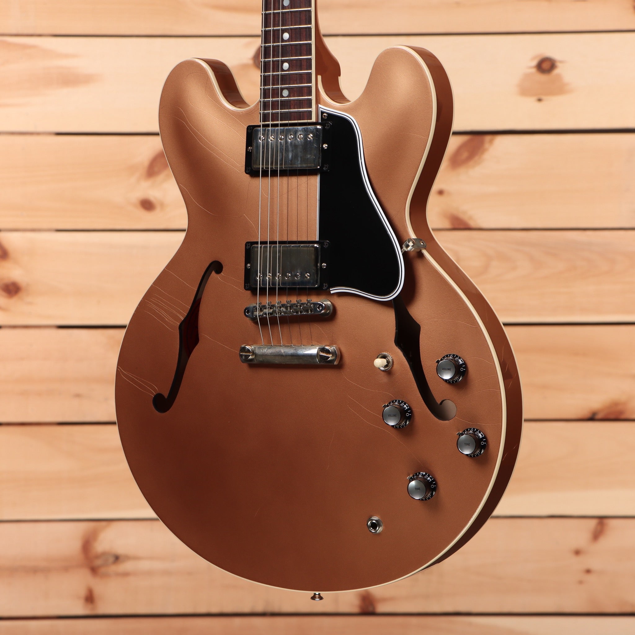 Gibson PSL-1961 ES-335 semi-hollow electric guitar Aged Copper with dual humbuckers and f-holes