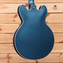 Gibson PSL-1961 ES-335 Ultra-Light semi-hollow electric guitar Frost Blue with white binding and dual humbuckers