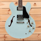 Gibson PSL-1961 ES-335 semi-hollow electric guitar Frost Blue with dual humbuckers and f-holes