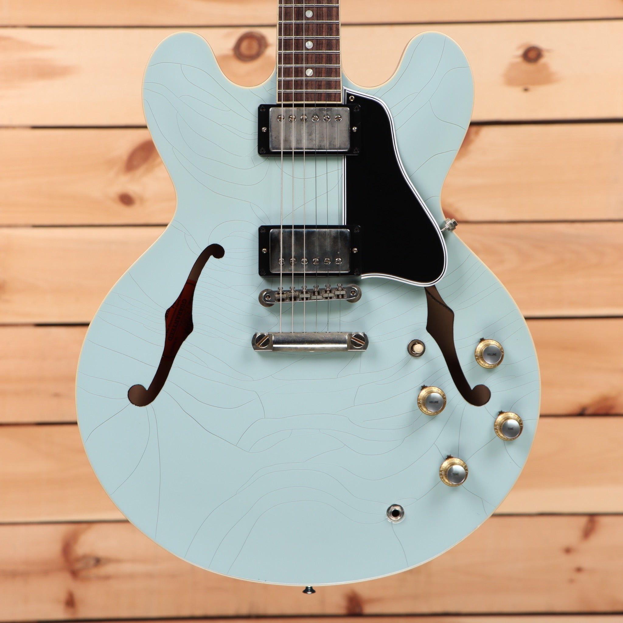 Gibson PSL-1961 ES-335 semi-hollow electric guitar Frost Blue with dual humbuckers and f-holes