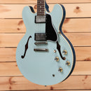 Gibson PSL 1961 ES-335 Ultra-Light semi-hollow electric guitar Frost Blue with dual humbuckers and f-holes