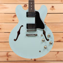 Gibson PSL-1961 ES-335 semi-hollow electric guitar Frost Blue with dual humbuckers and f-holes
