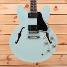 Gibson PSL-1961 ES-335 semi-hollow electric guitar Frost Blue with dual humbuckers and f-holes