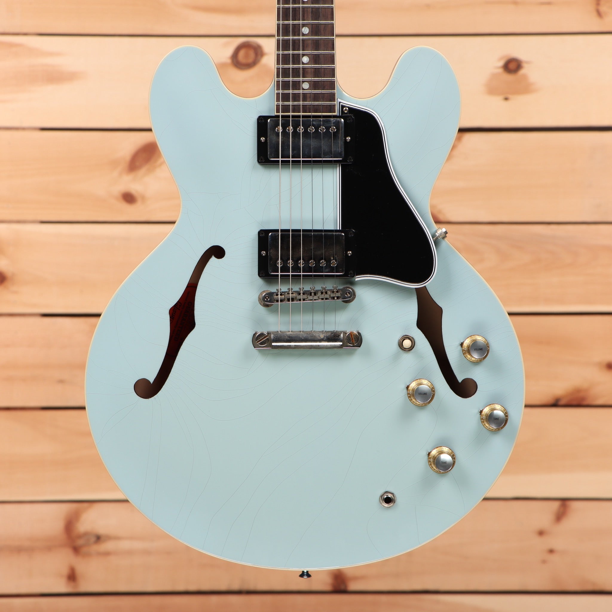 Gibson PSL-1961 ES-335 semi-hollow electric guitar Frost Blue with dual humbuckers and f-holes