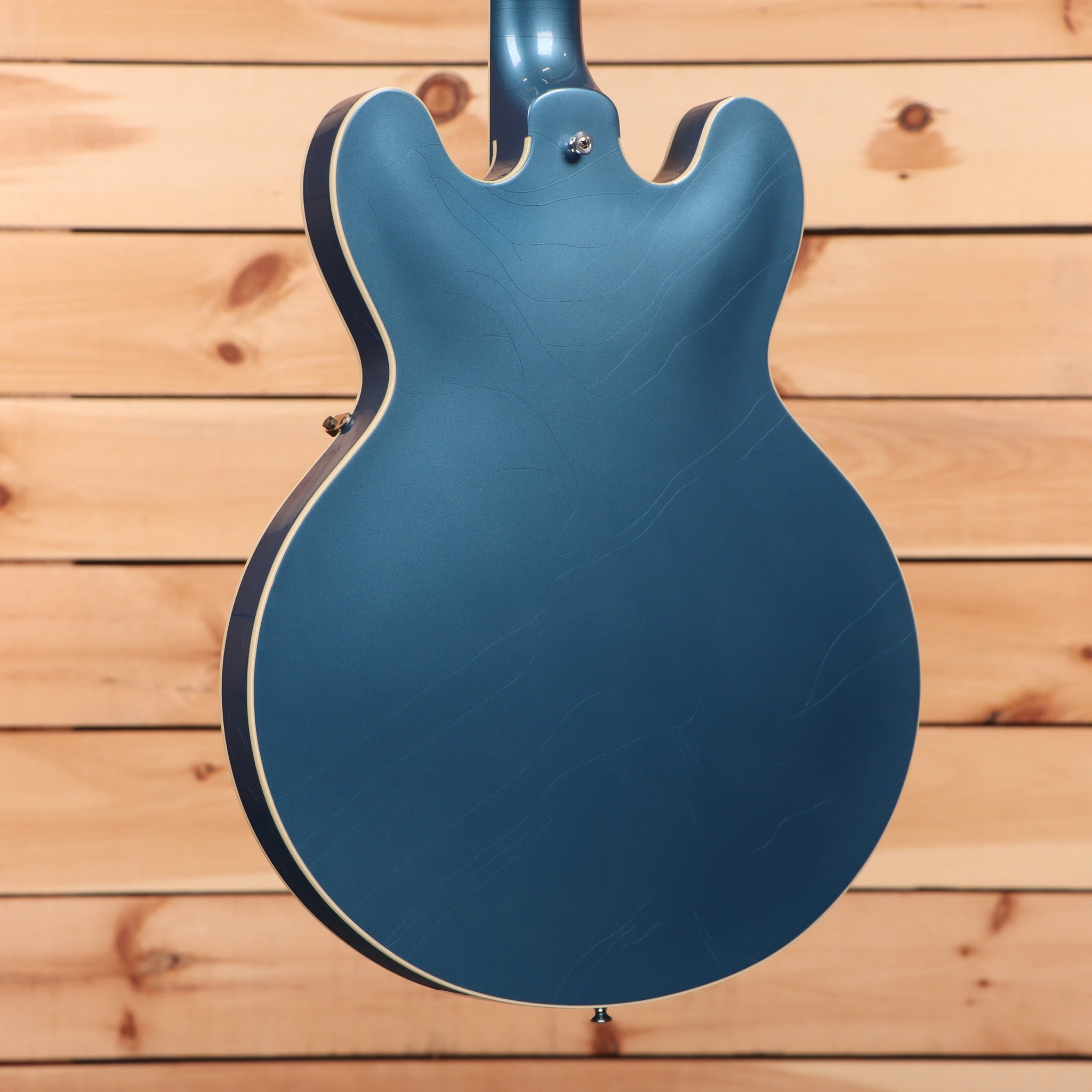 Gibson PSL-1961 ES-335 semi-hollow electric guitar Frost Blue with white binding and dual humbuckers