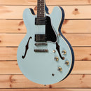 Gibson PSL-1961 ES-335 semi-hollow electric guitar Frost Blue with dual humbuckers and f-holes